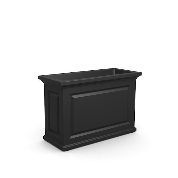 Nantucket Trough Planter, 36 x 16 x24, Black